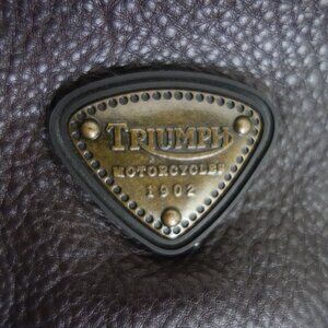 TRIUMPH Motorcycle Leather Messenger Bag